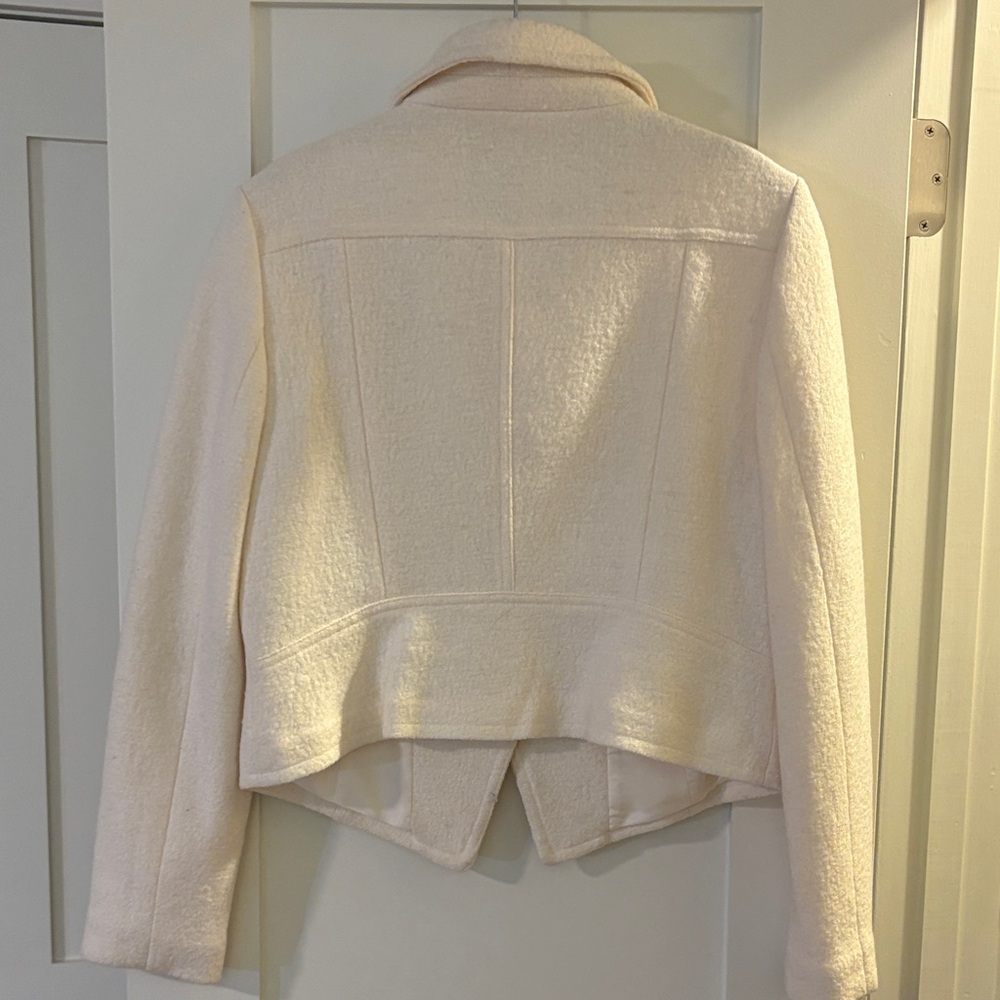 Ann Taylor Cream Teddy Jacket - Picture 3 of 8